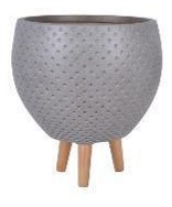 [LT14625T - P02W LIGHT GREY SMALL29*29*33mm] FIBRE CLAY POT LEGS - LT14625T SMALL